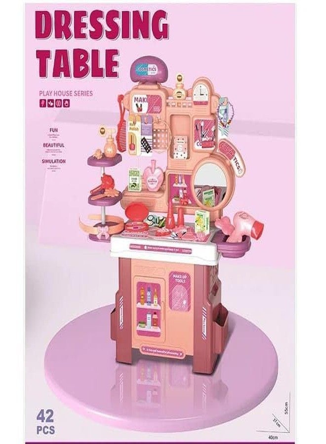 SKYBUCKET Pretend Makeup Vanity Table 42-Piece Fashion Beauty Salon Play setor Girls - Image 2